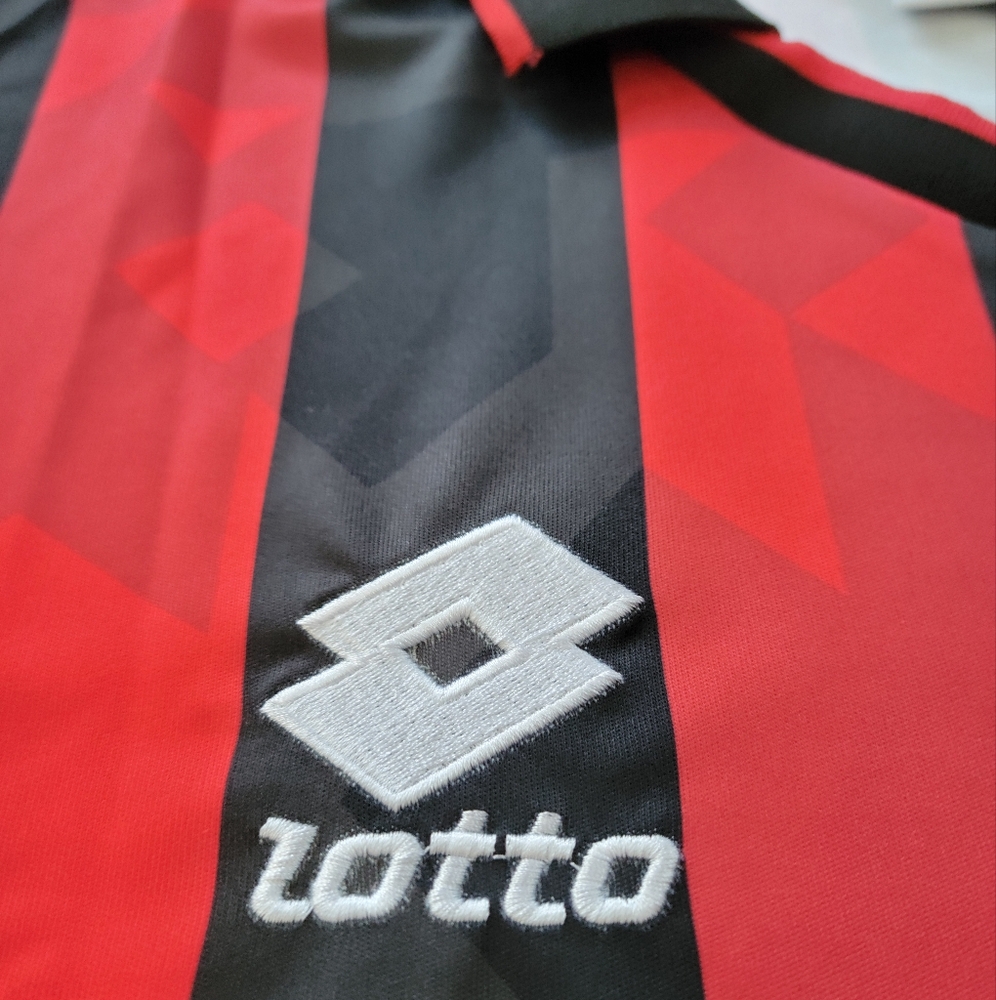 Paolo Maldini AC Milan New Men's Retro Long Sleeve Lotto Soccer Jersey - Picture 4 of 9